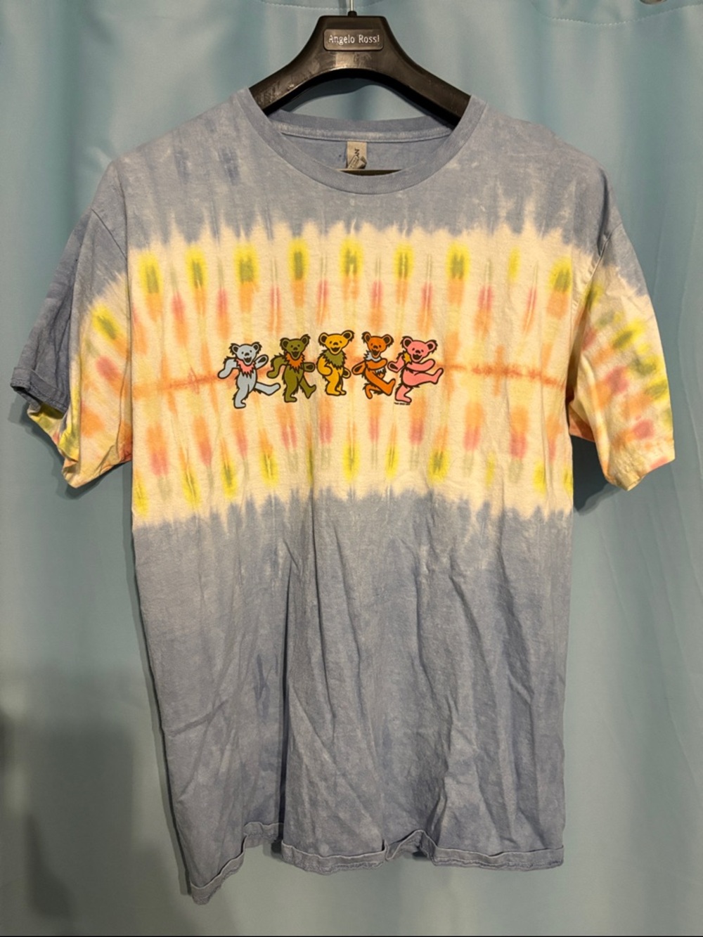 Light Blue Tie-Dye Grateful Dead Dancing Bears Tee
